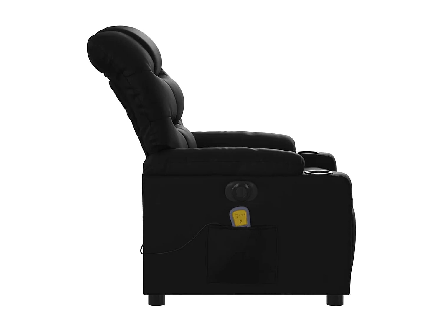 Sillón de salón | Silla | Sillón de masaje reclinable eléctrico cuero sintético negro SHL4849