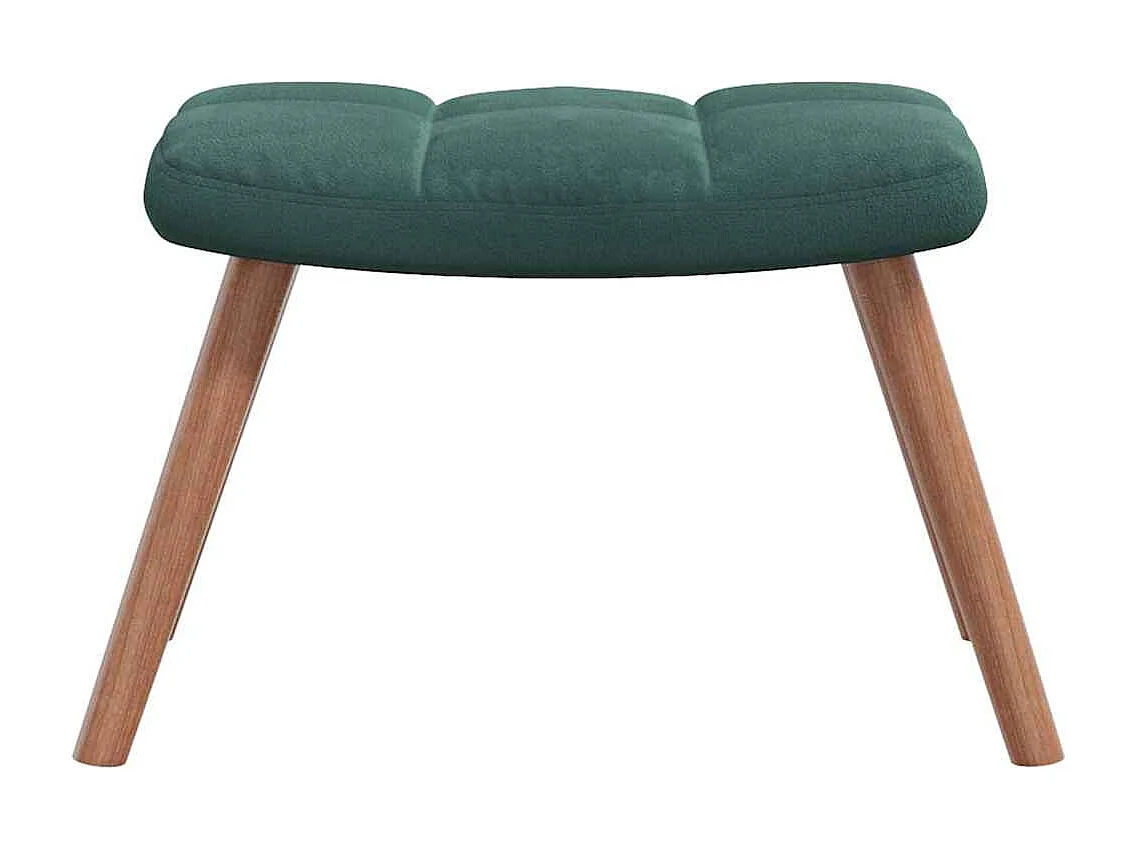 Fauteuil de relaxation Scandinave avec repose-pied Vert foncé Velours SHL2771