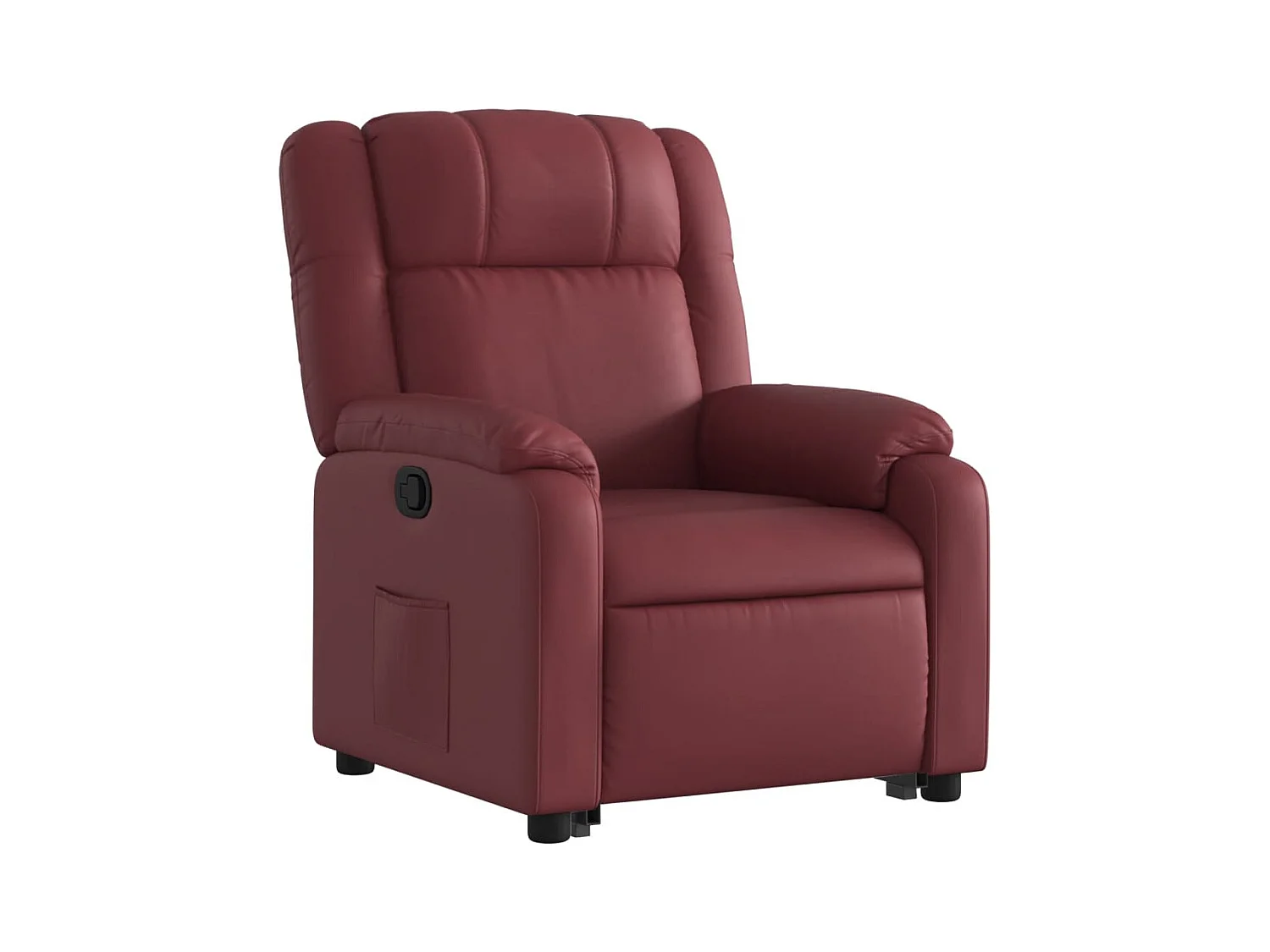 Sillón de relax | Sillón reclinable elevable cuero artificial rojo tinto SHL2586