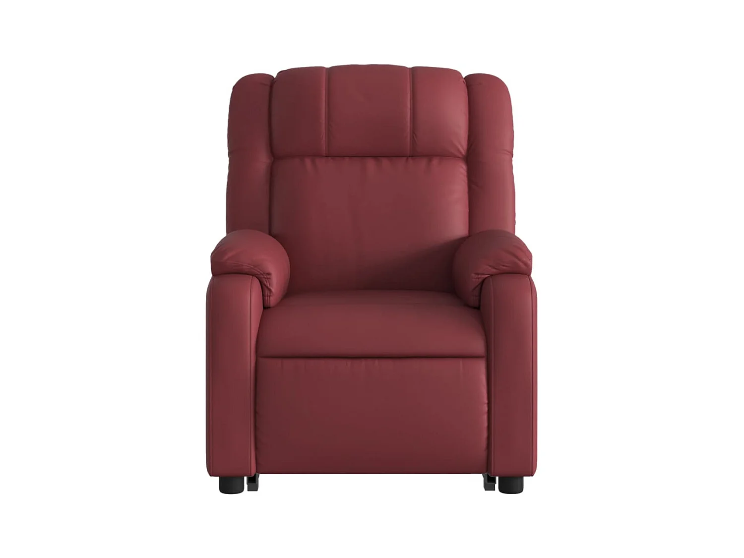 Sillón de relax | Sillón reclinable elevable cuero artificial rojo tinto SHL2586