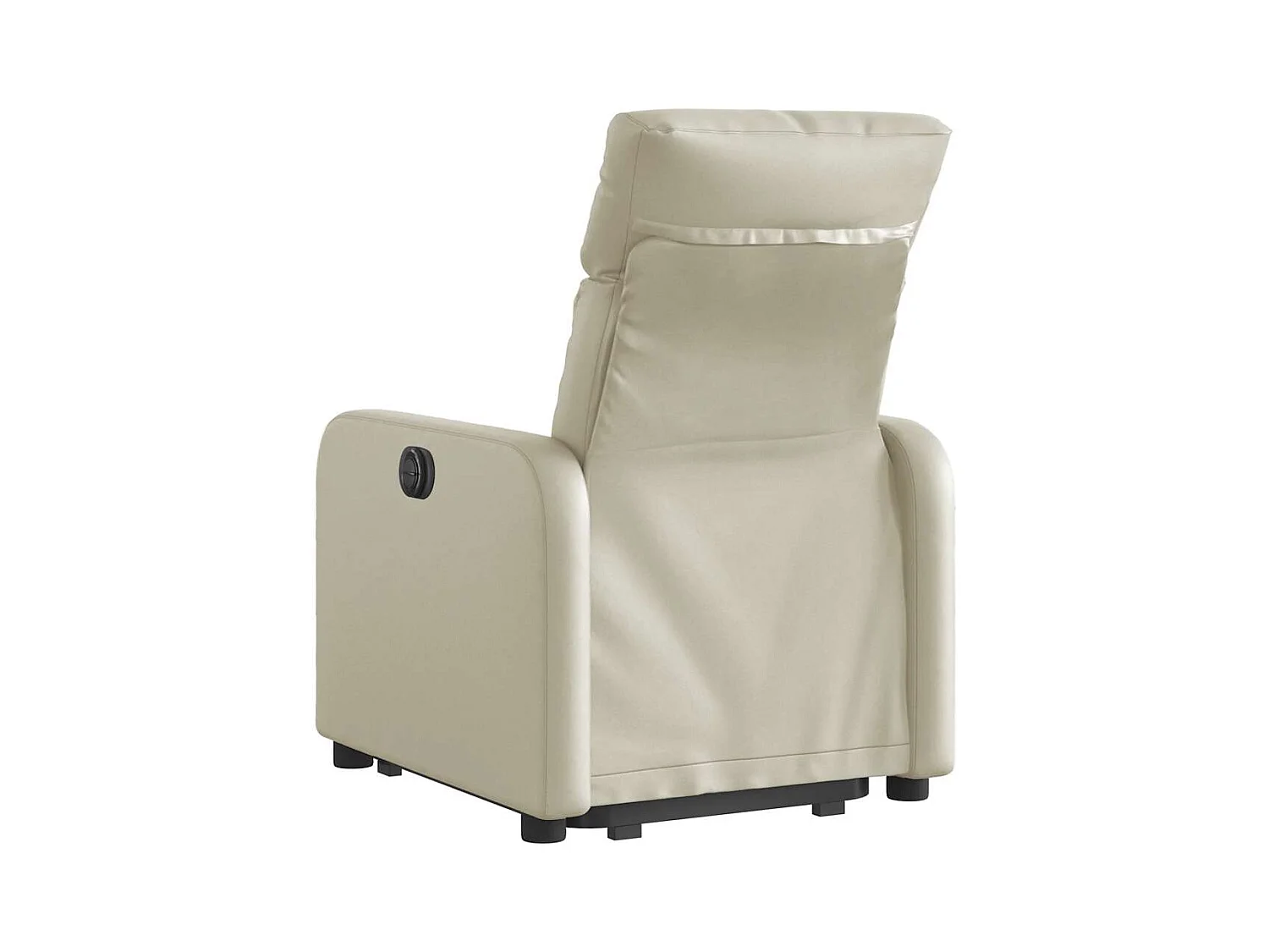 Sillón de relax | Sillón reclinable elevable cuero artificial color crema SHL5803