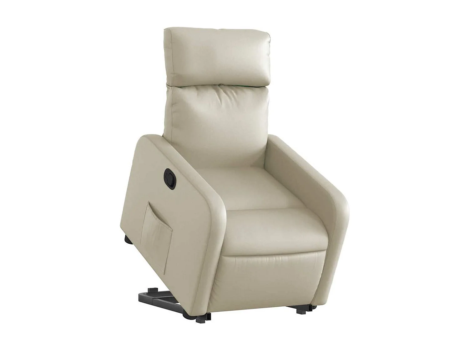 Fauteuil inclinable-Chaise de relax-Fauteuil salon Crème Similicuir SHL5214