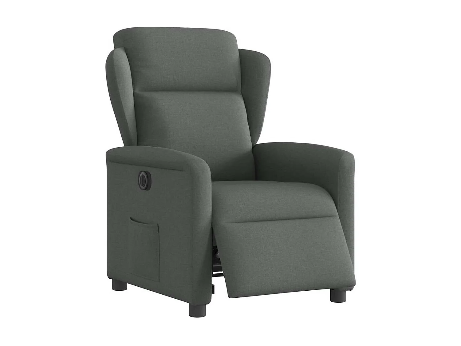 Relaxsessel Elektrisch | Lounge Sessel indoor Dunkelgrau Stoff SHL92733