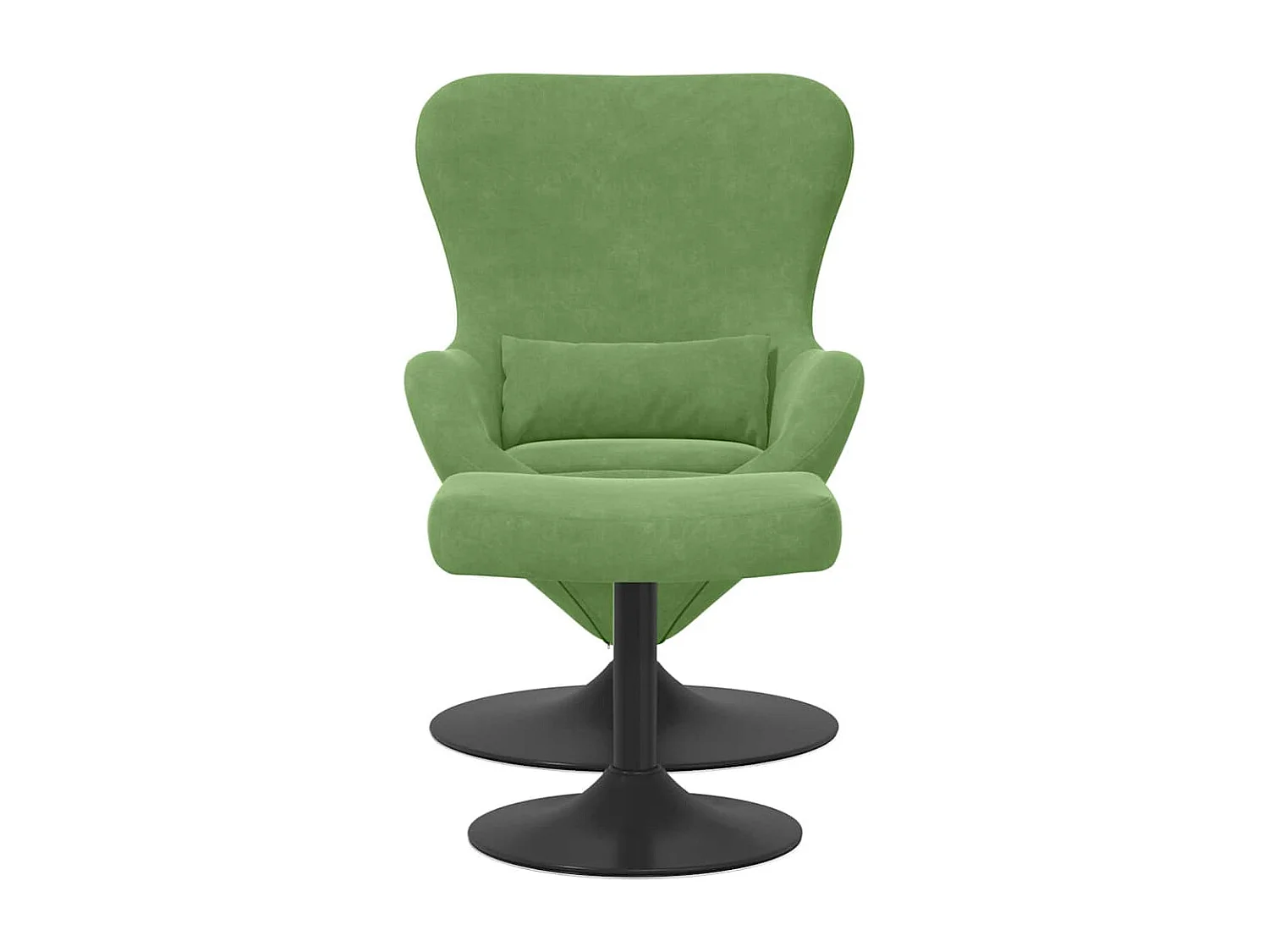 Cadeira Relax | Cadeira com Puff Verde claro 63x73x90 cm Veludo SHL393610