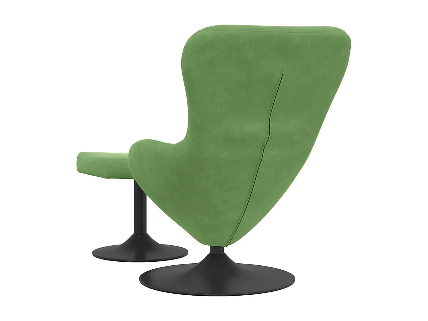 Cadeira Relax | Cadeira com Puff Verde claro 63x73x90 cm Veludo SHL393610
