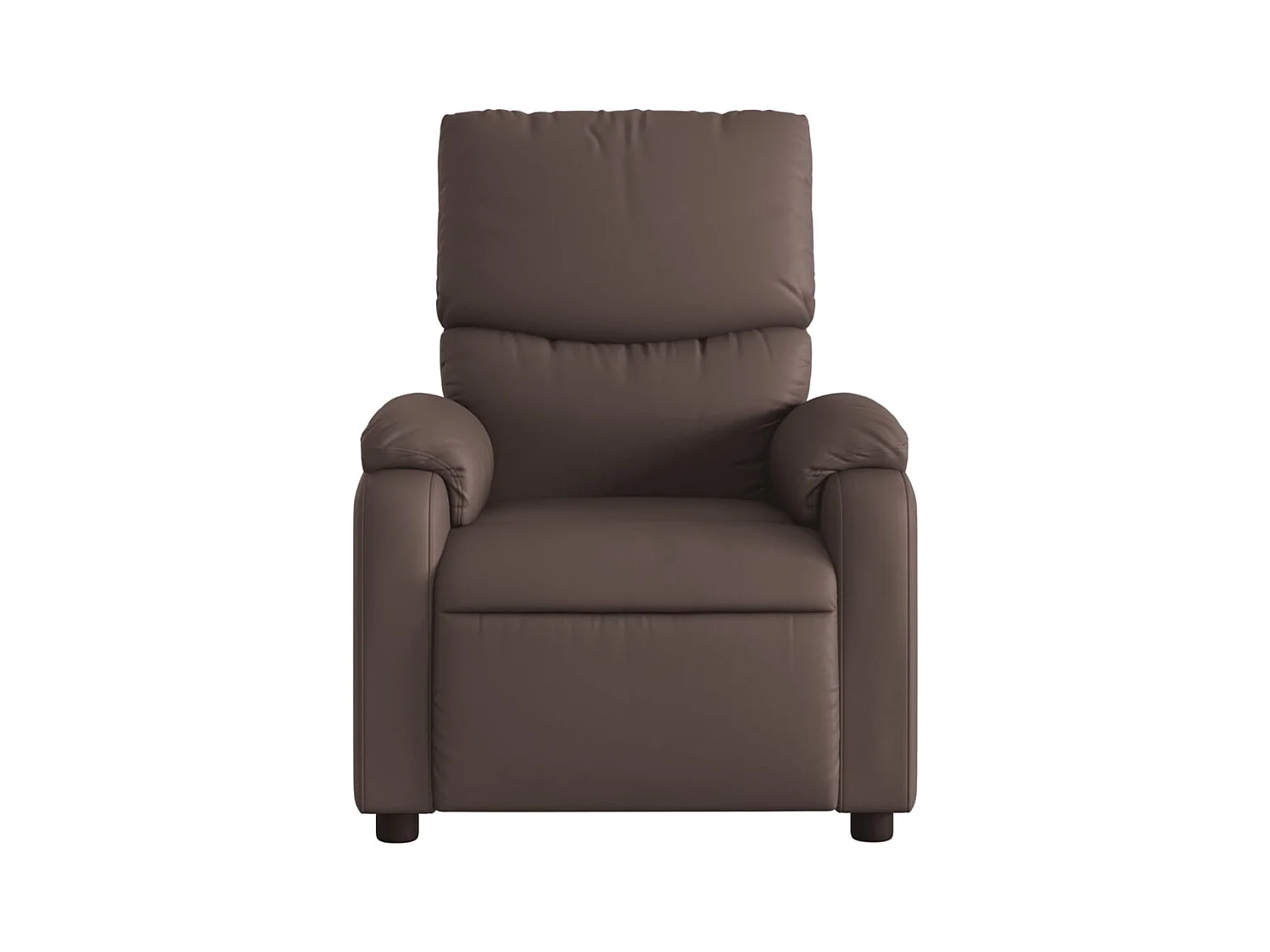 Sillón de relax | Sillón reclinable de cuero sintético marrón SHL7634