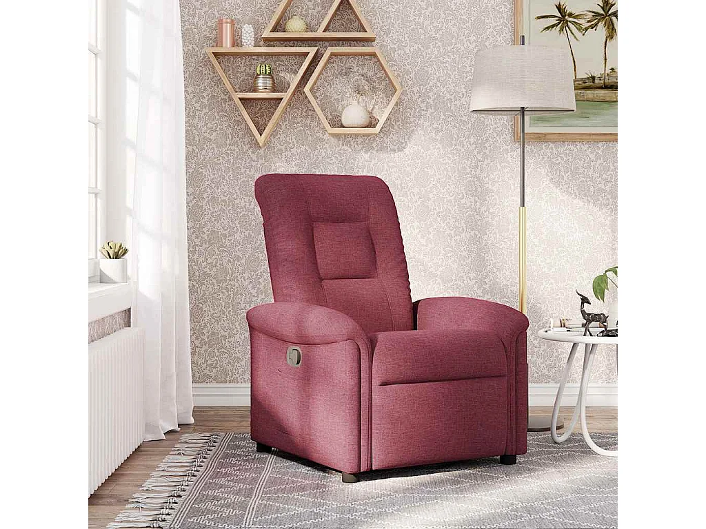 Fauteuil inclinable-Chaise de relax-Fauteuil TV Rouge bordeaux Tissu SHL2150