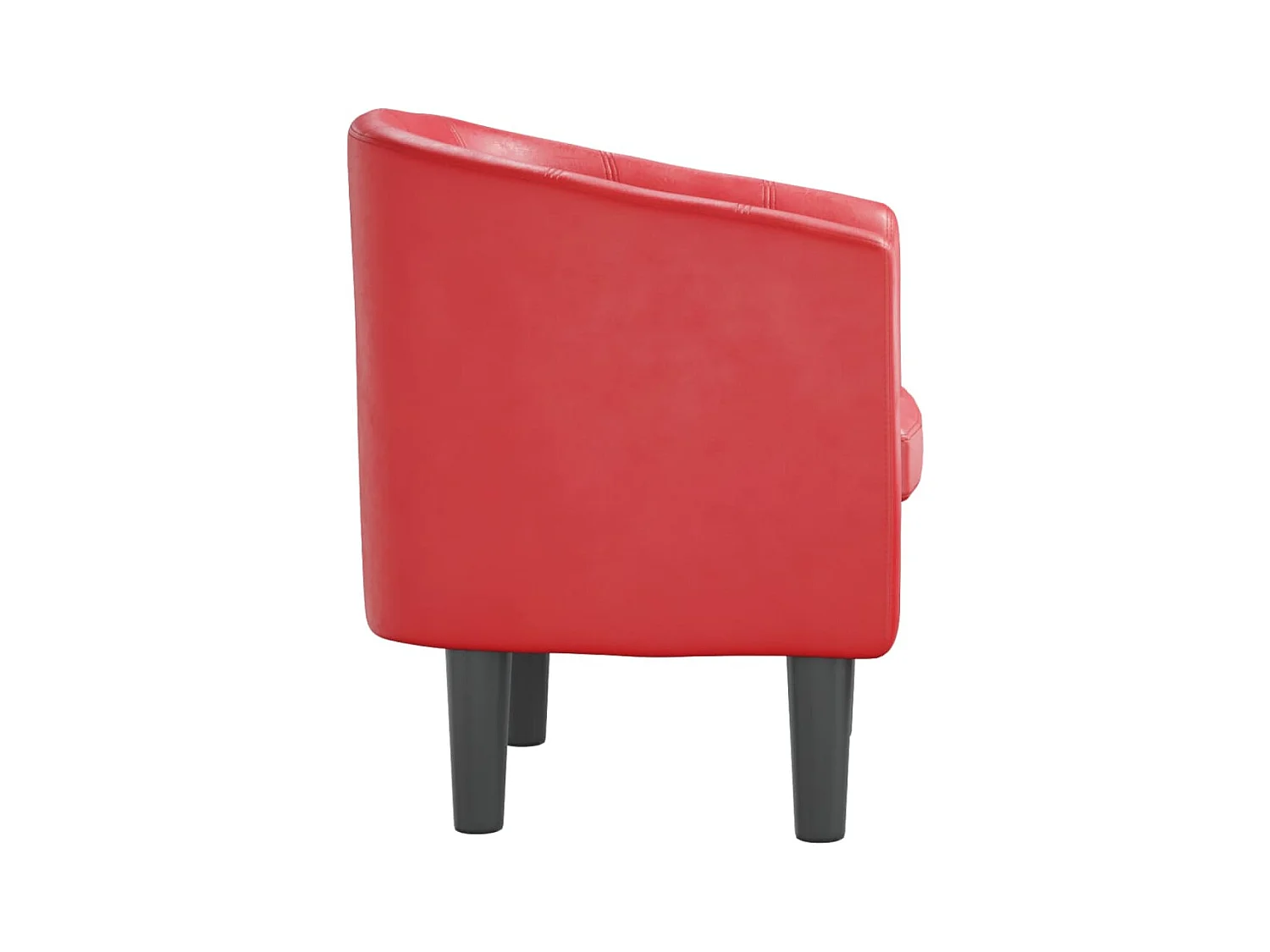 Sillón de salón cuero sintético rojo SHL8003
