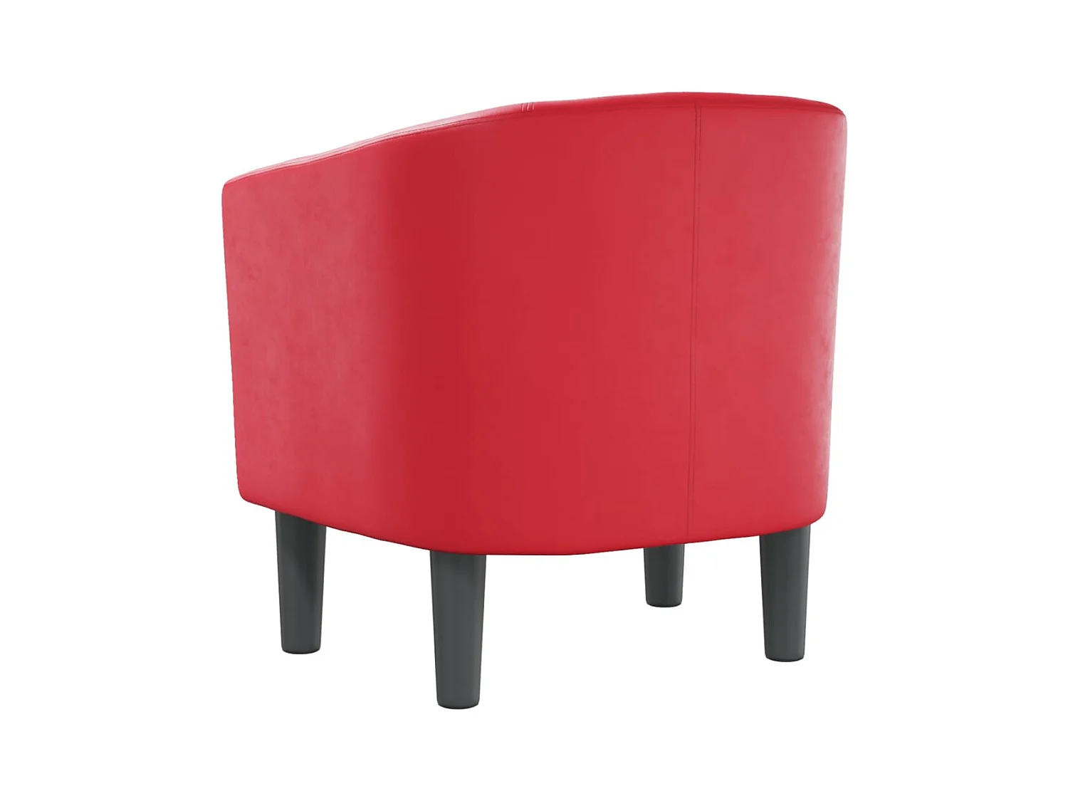 Sillón de salón cuero sintético rojo SHL8003