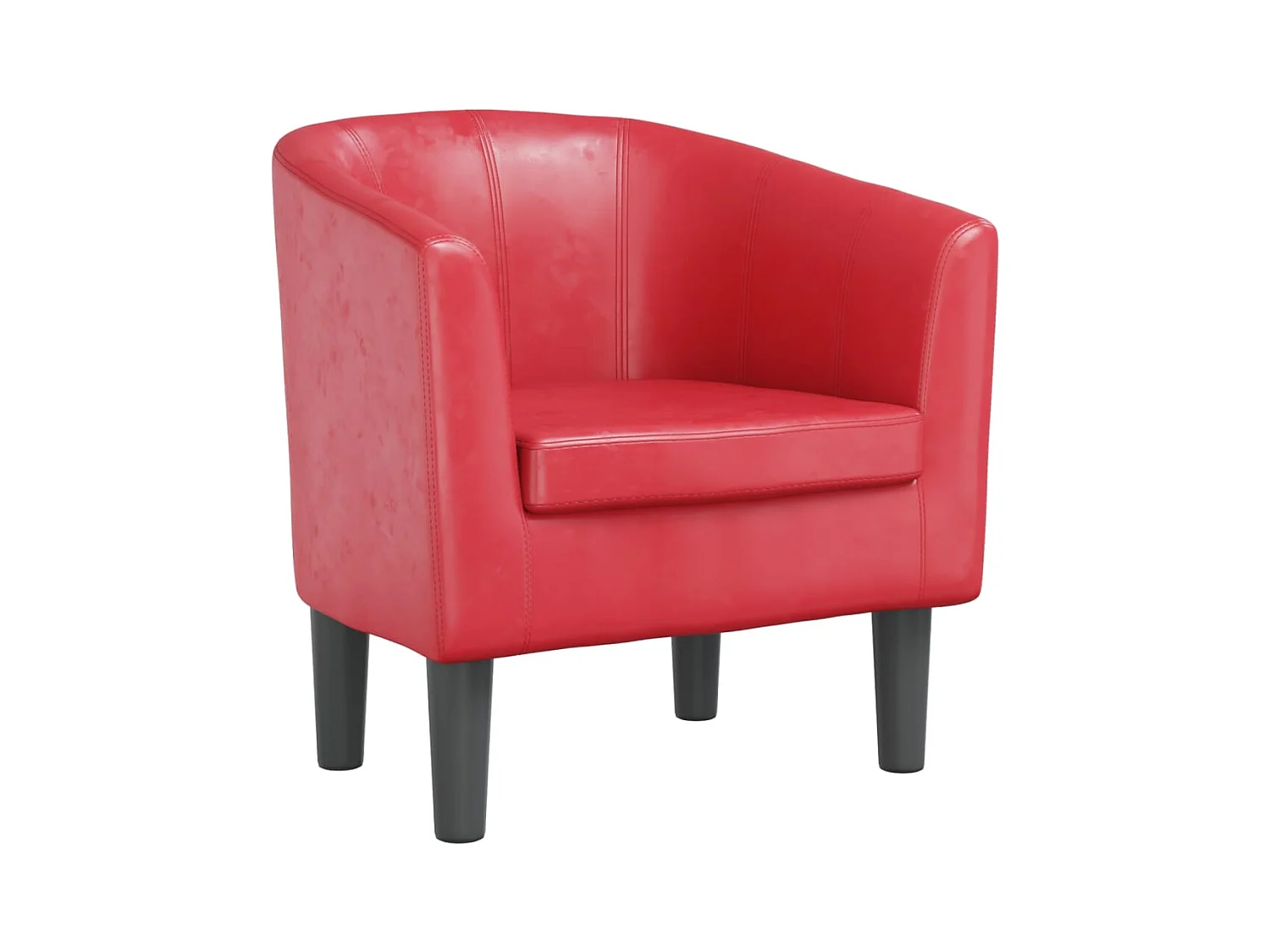 Fauteuil de salon-Fauteuil relax rouge similicuir SHL2296