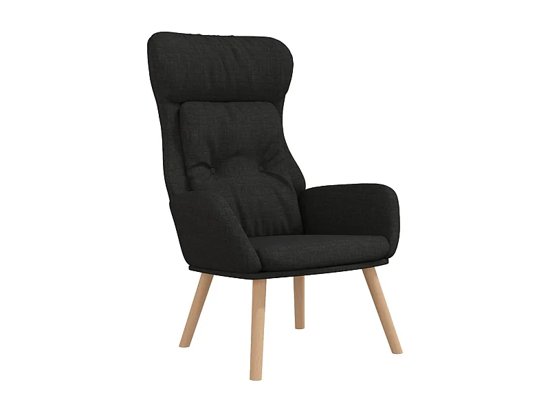Chaise de relaxation-Fauteuil de Salon Noir Tissu SHL1325