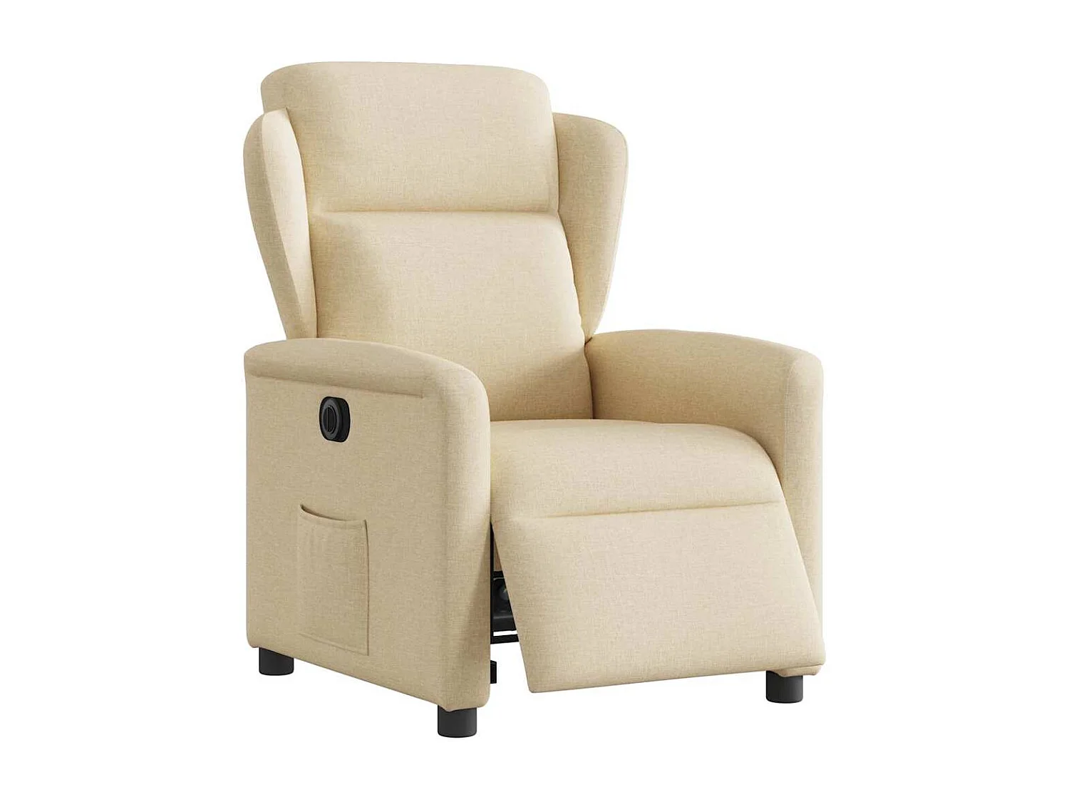 Fauteuil inclinable électrique-Chaise de relax-Fauteuil TV Crème Tissu SHL3299