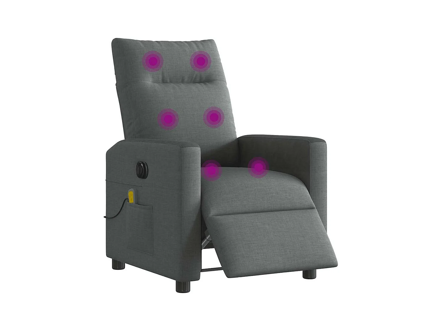 Sillón de relax | Sillón reclinable de masaje eléctrico tela gris oscuro SHL8429