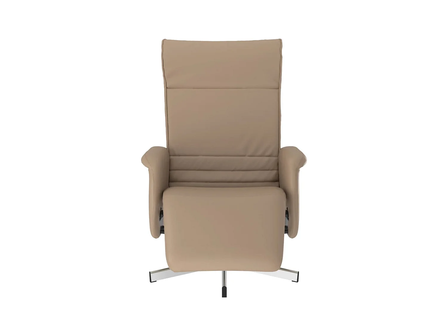Sillón de relax | Sillón reclinable con reposapiés cuero sintético capuchino SHL3916
