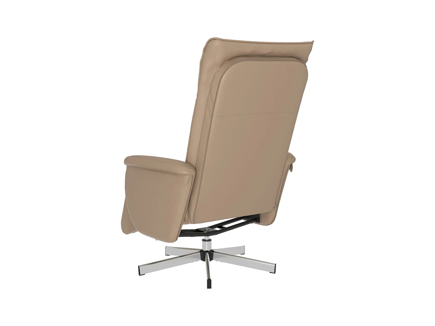 Sillón de relax | Sillón reclinable con reposapiés cuero sintético capuchino SHL3916