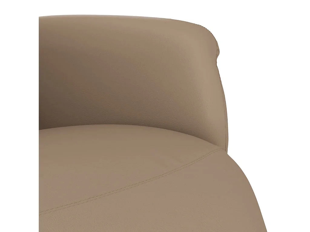 Sillón de relax | Sillón reclinable con reposapiés cuero sintético capuchino SHL3916