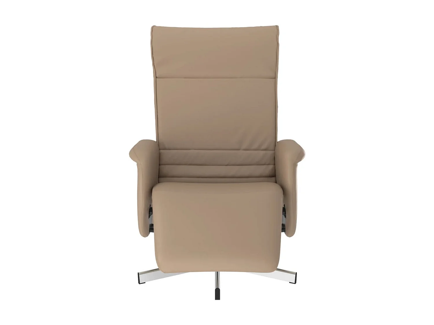 Relaxsessel | Lounge Sessel für Wohnzimmer mit Fußteil Cappuccino-Braun Kunstleder SHL41744