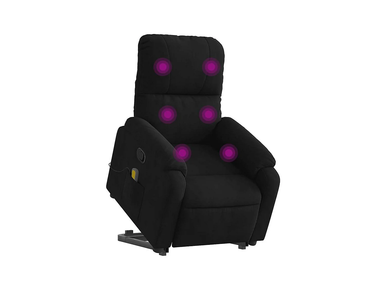 Fauteuil inclinable-Chaise de relax-Fauteuil de Massage noir tissu microfibre SHL1450