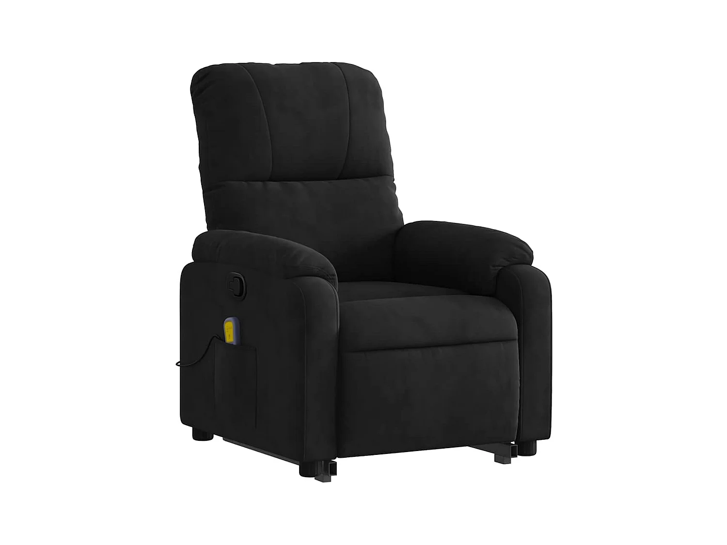 Fauteuil inclinable-Chaise de relax-Fauteuil de Massage noir tissu microfibre SHL1450