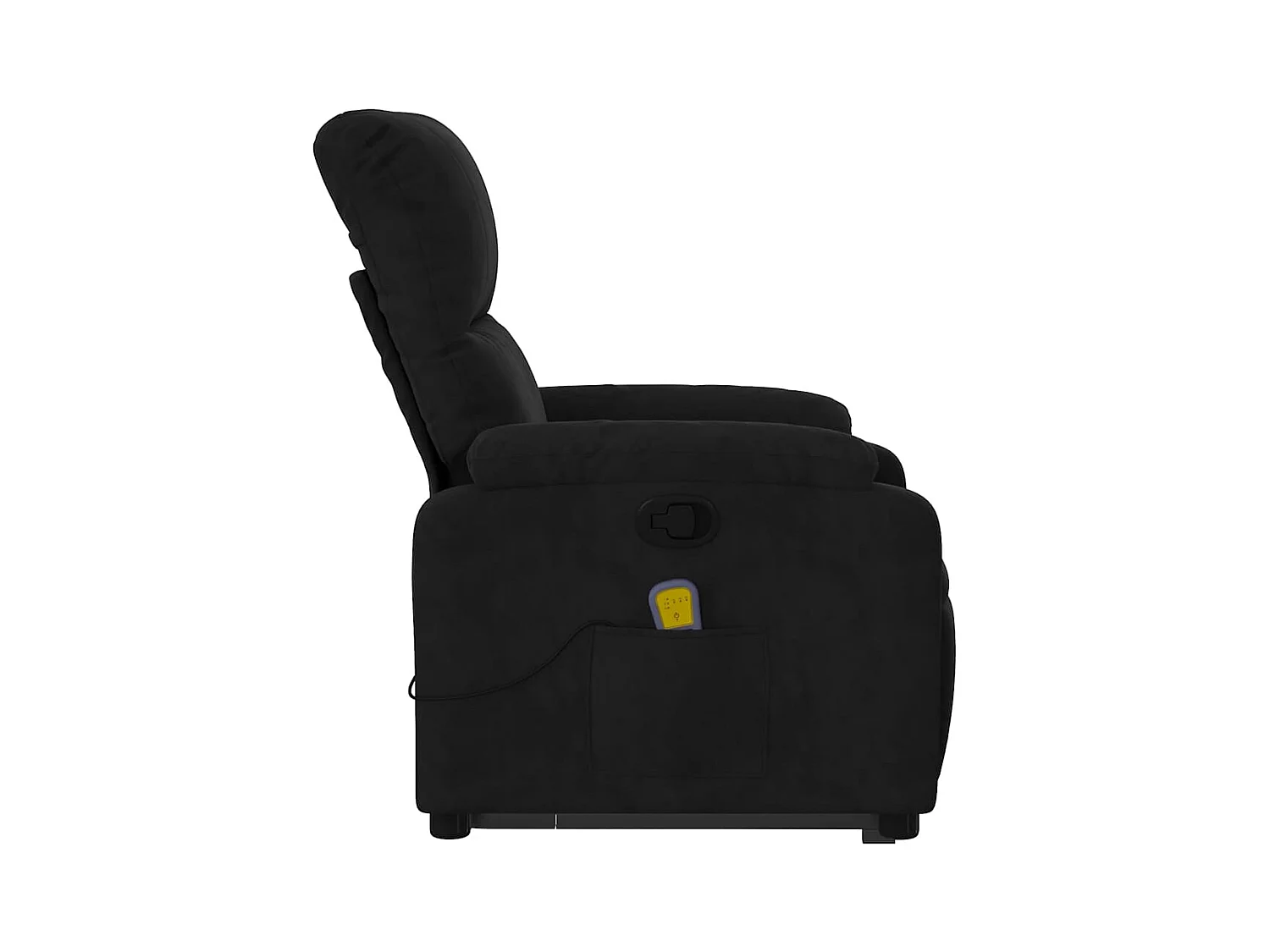 Sillón de relax | Sillón reclinable de masaje elevable tela de microfibra negro SHL8069