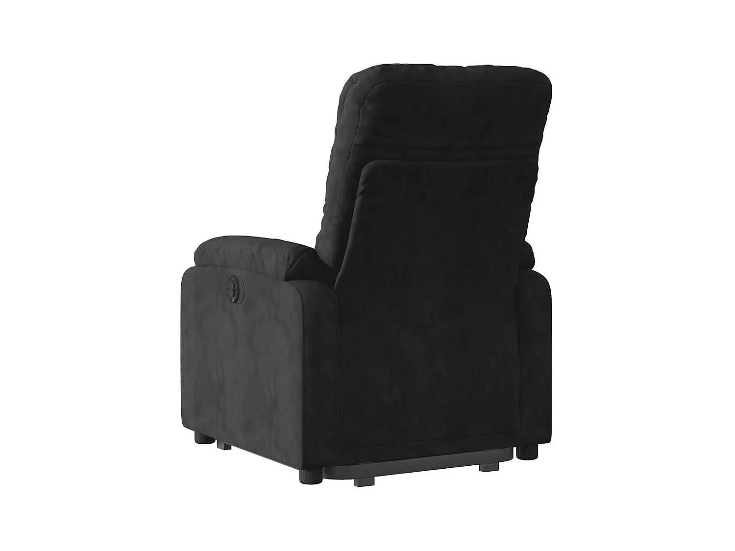 Sillón de relax | Sillón reclinable de masaje elevable tela de microfibra negro SHL8069