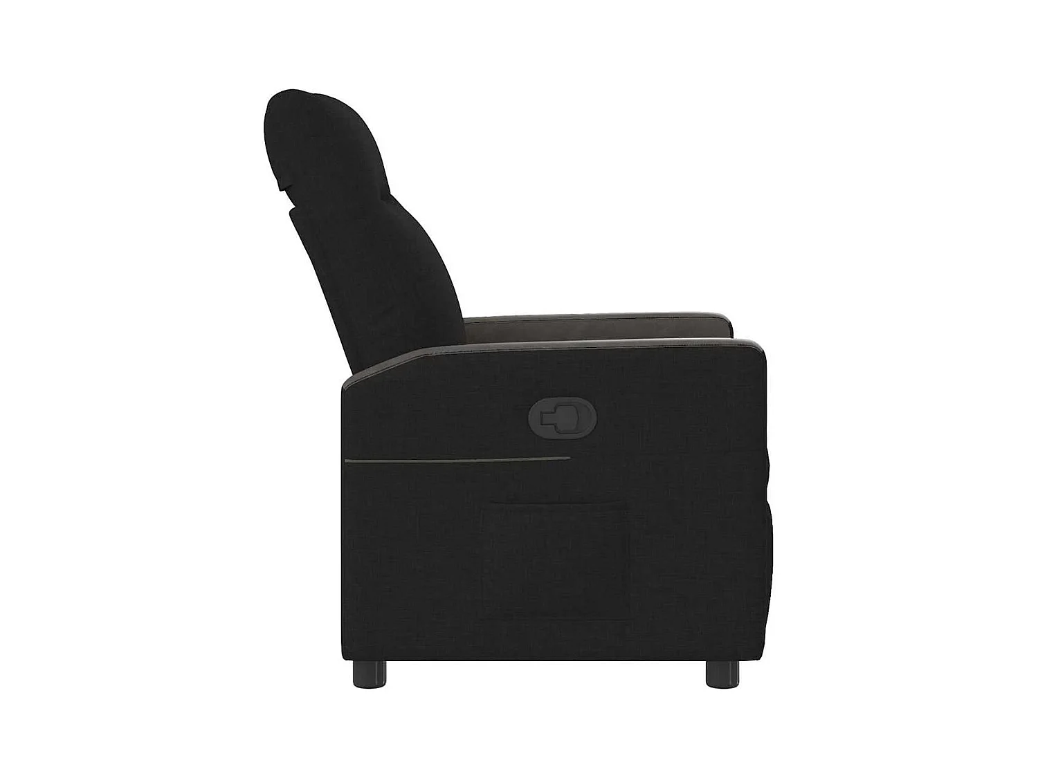 Fauteuil inclinable-Chaise de relax-Fauteuil TV Noir Tissu SHL4157