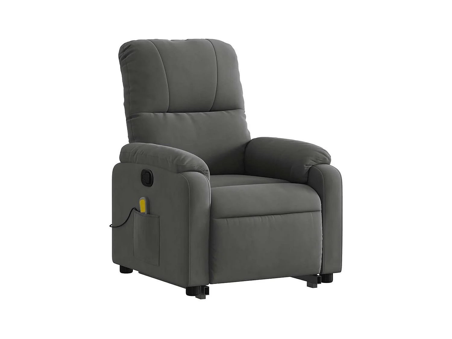 Sillón de relax | Sillón reclinable masaje elevable tela microfibra gris oscuro SHL7750