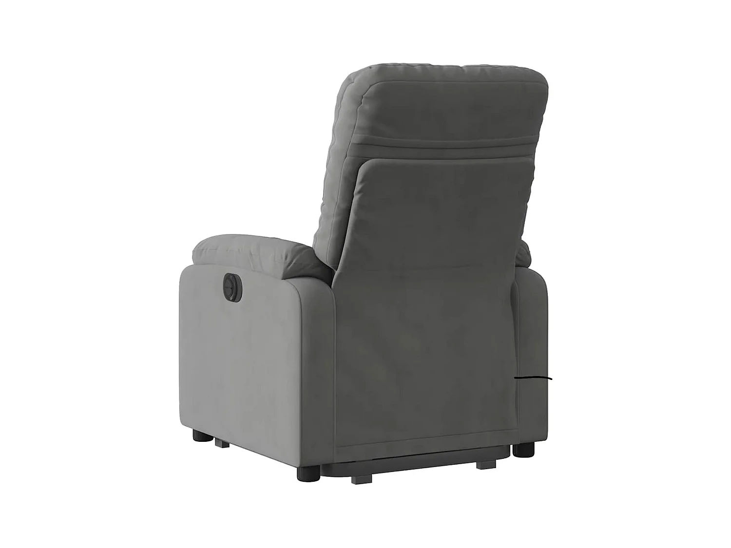 Sillón de relax | Sillón reclinable masaje elevable tela microfibra gris oscuro SHL7750
