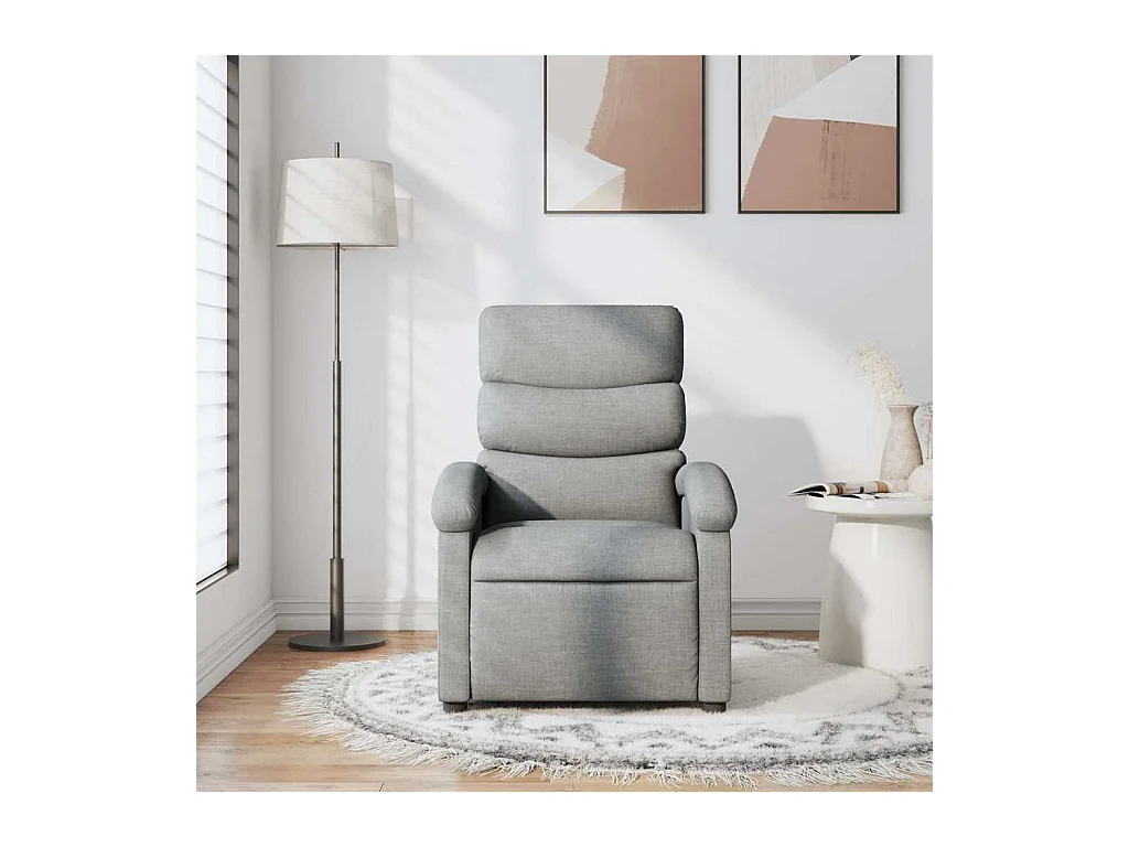 Sillón de relax | Sillón reclinable de tela gris claro SHL5094