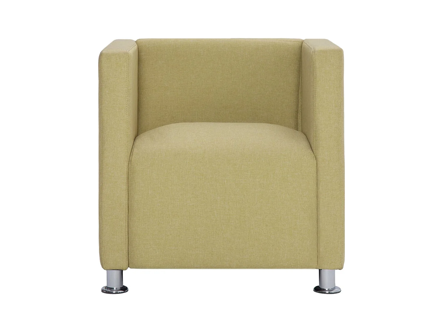 Silla de relax | Sillón en forma de cubo de tela verde SHL6496