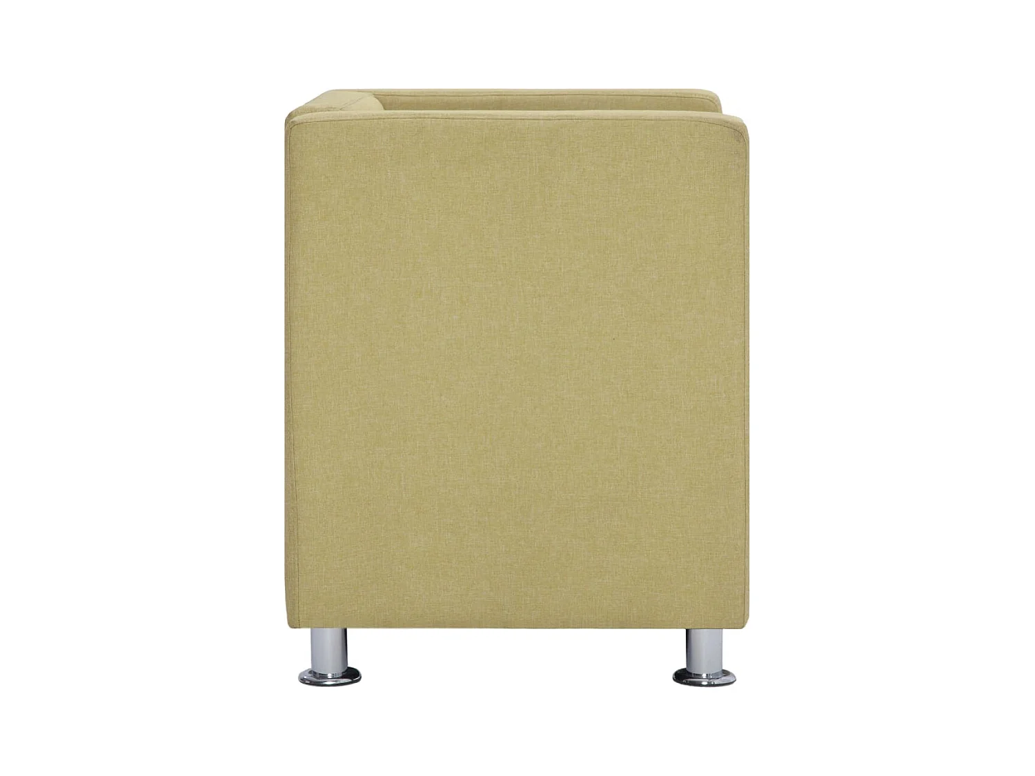 Silla de relax | Sillón en forma de cubo de tela verde SHL6496