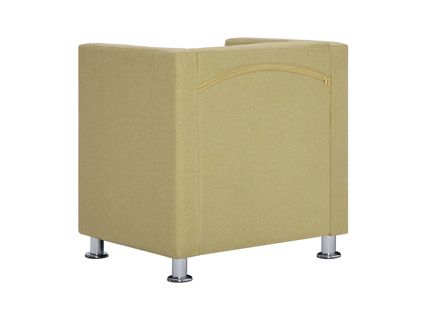 Silla de relax | Sillón en forma de cubo de tela verde SHL6496