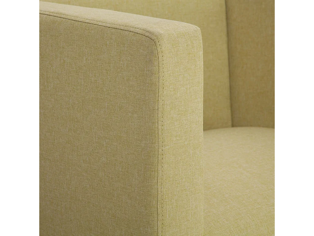 Silla de relax | Sillón en forma de cubo de tela verde SHL6496