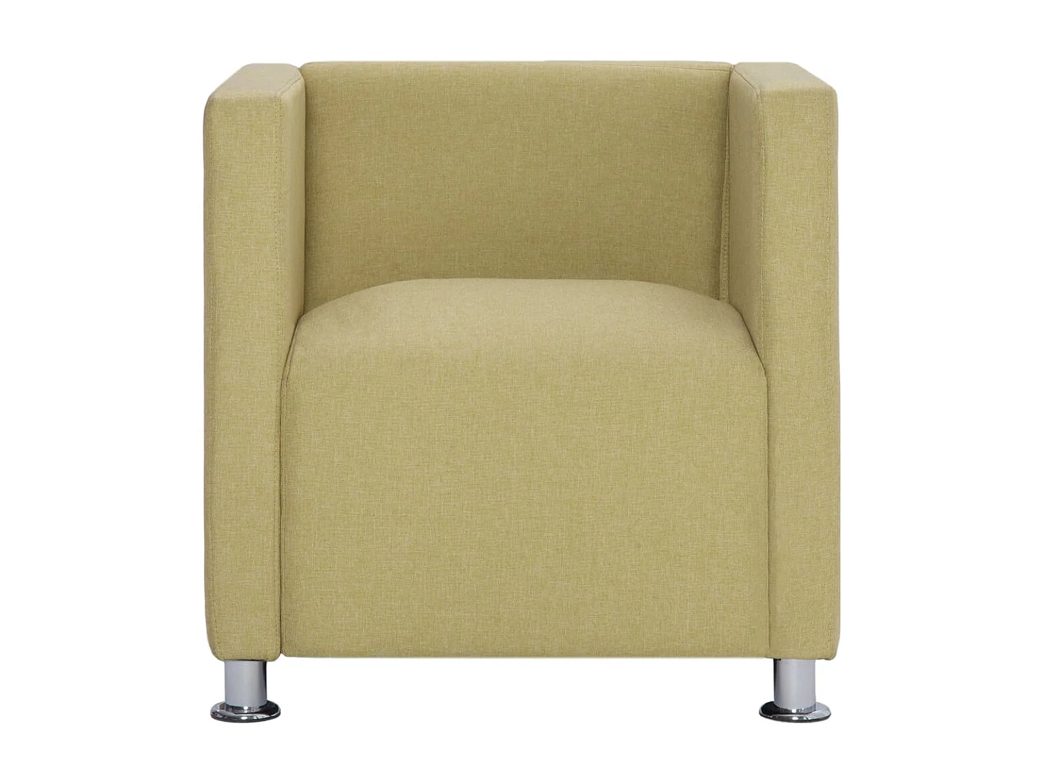 Silla de relax | Sillón en forma de cubo de tela verde SHL6496