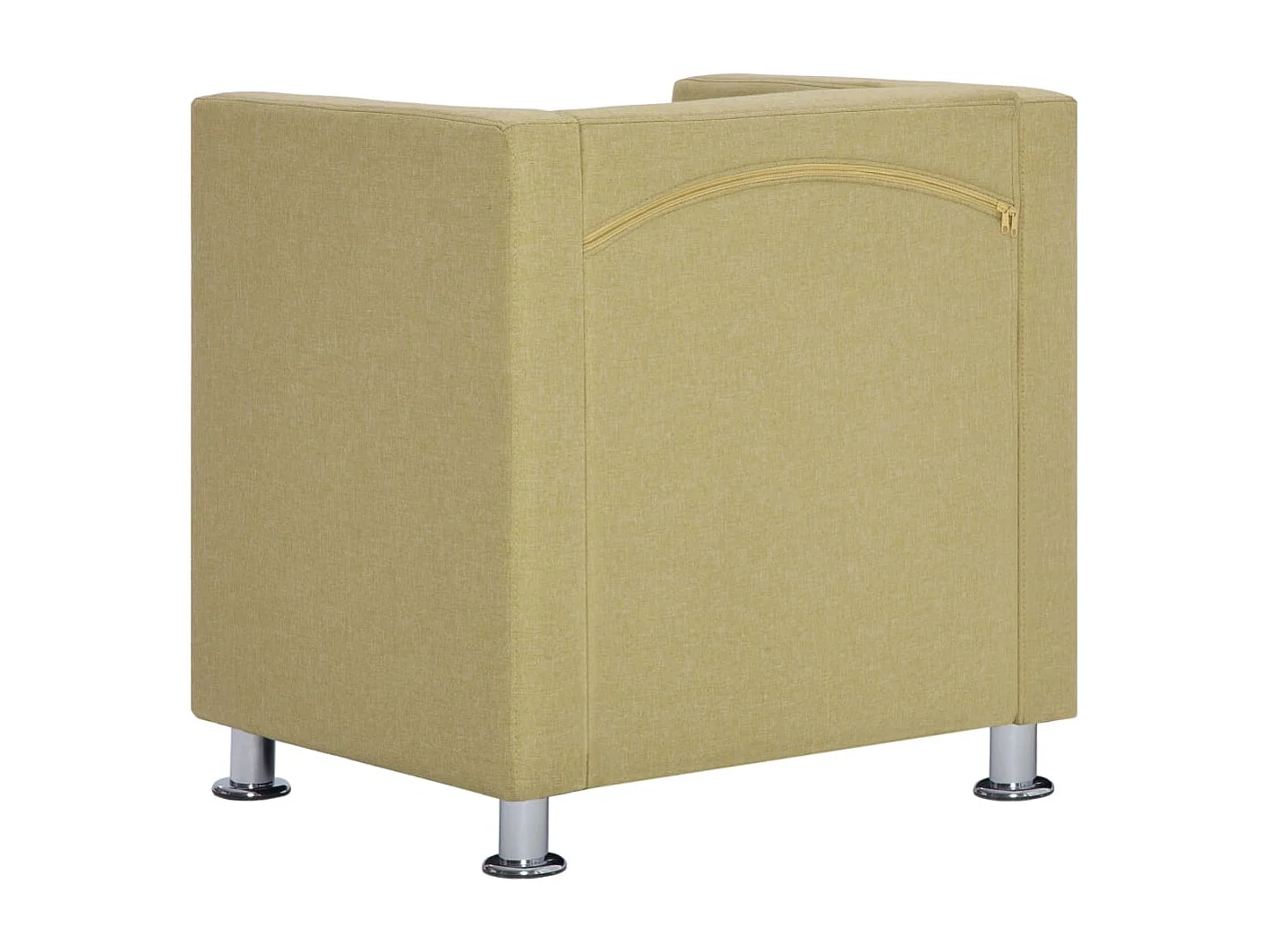 Silla de relax | Sillón en forma de cubo de tela verde SHL6496