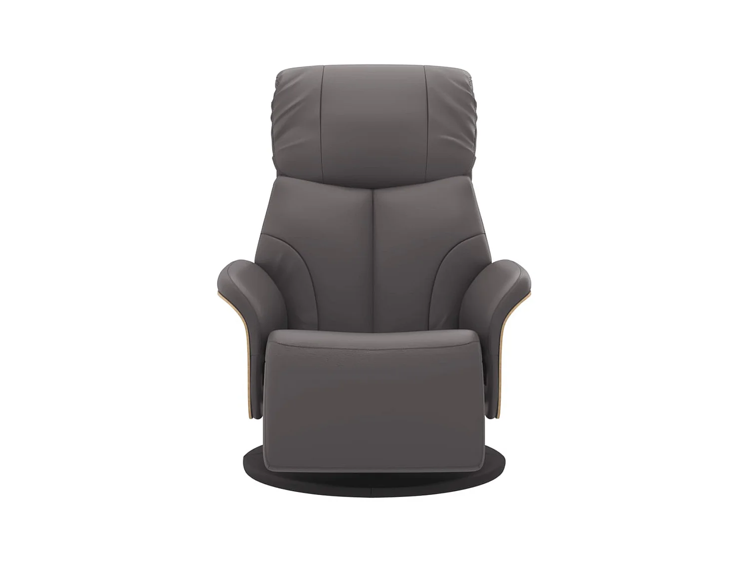 Sillón de relax | Sillón reclinable con reposapiés cuero sintético gris SHL4588