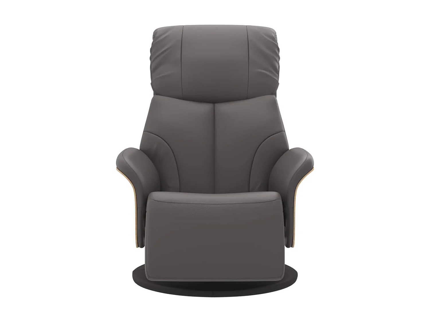 Relaxsessel | Lounge Sessel für Wohnzimmer mit Fußteil Grau Kunstleder SHL27301