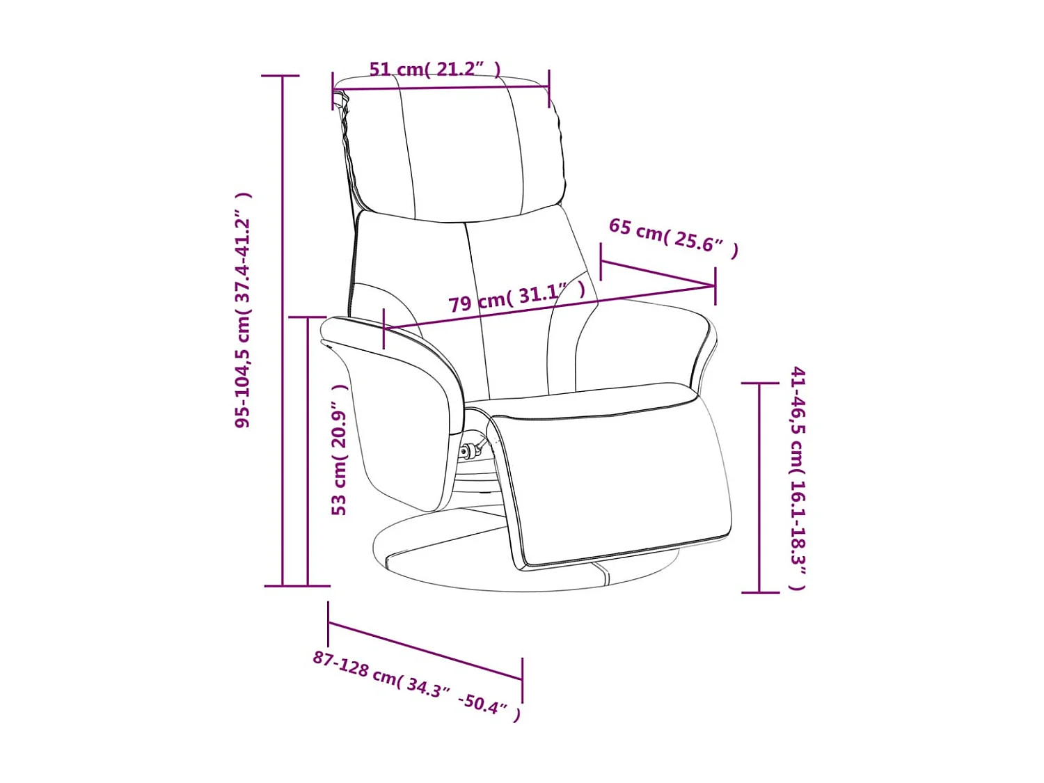 Relaxsessel | Lounge Sessel für Wohnzimmer mit Fußteil Grau Kunstleder SHL27301