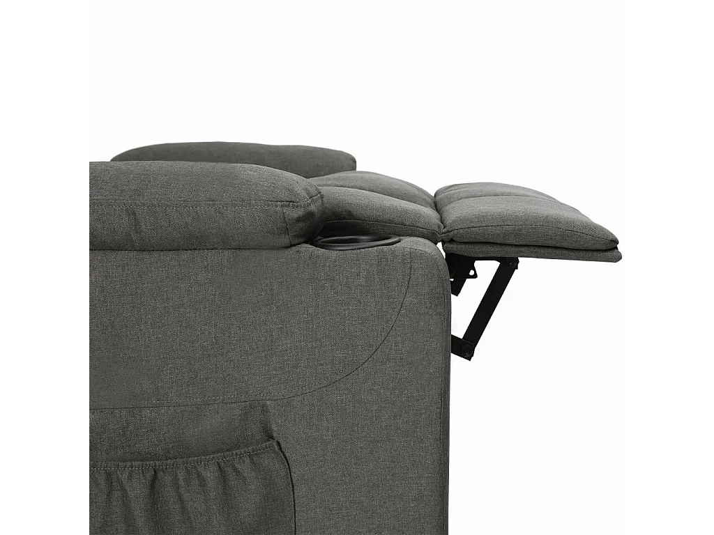 Aufstehsessel-Relaxsessel Dunkelgrau Stoff SHL11469