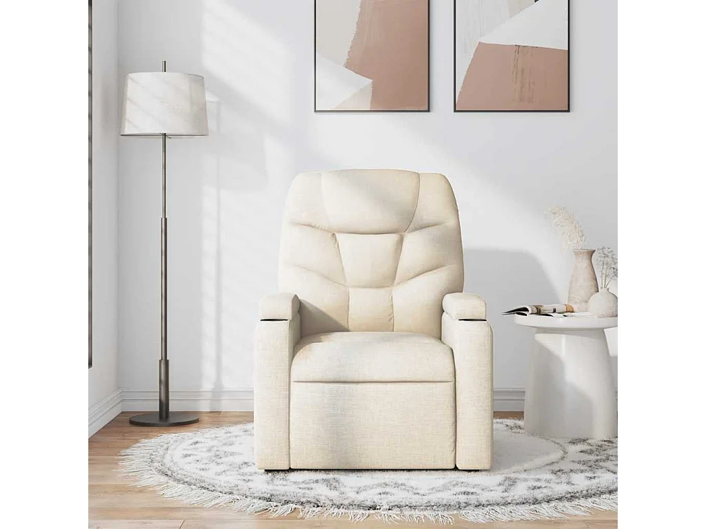 Relaxsessel | Massagesessel Creme Stoff SHL77601