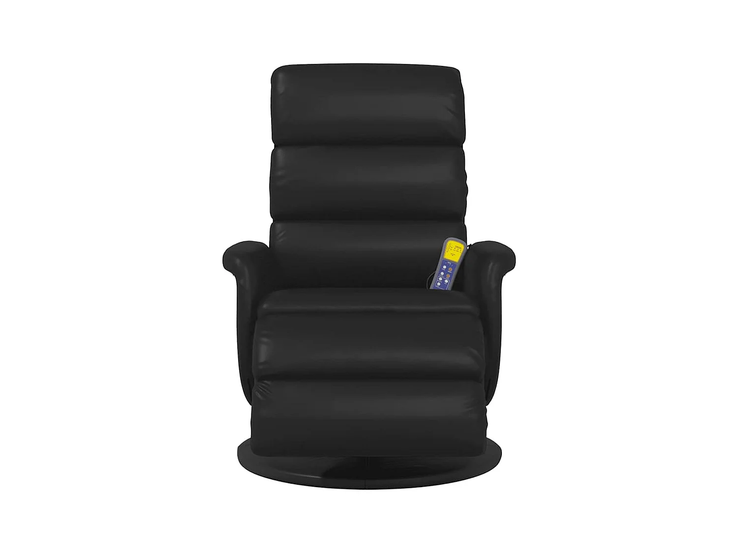 Sillón de relax | Sillón reclinable masaje con reposapiés cuero sintético negro SHL4964