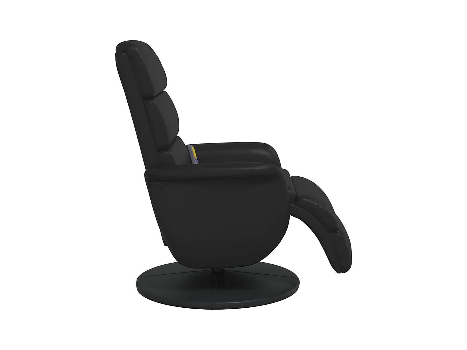 Sillón de relax | Sillón reclinable masaje con reposapiés cuero sintético negro SHL4964