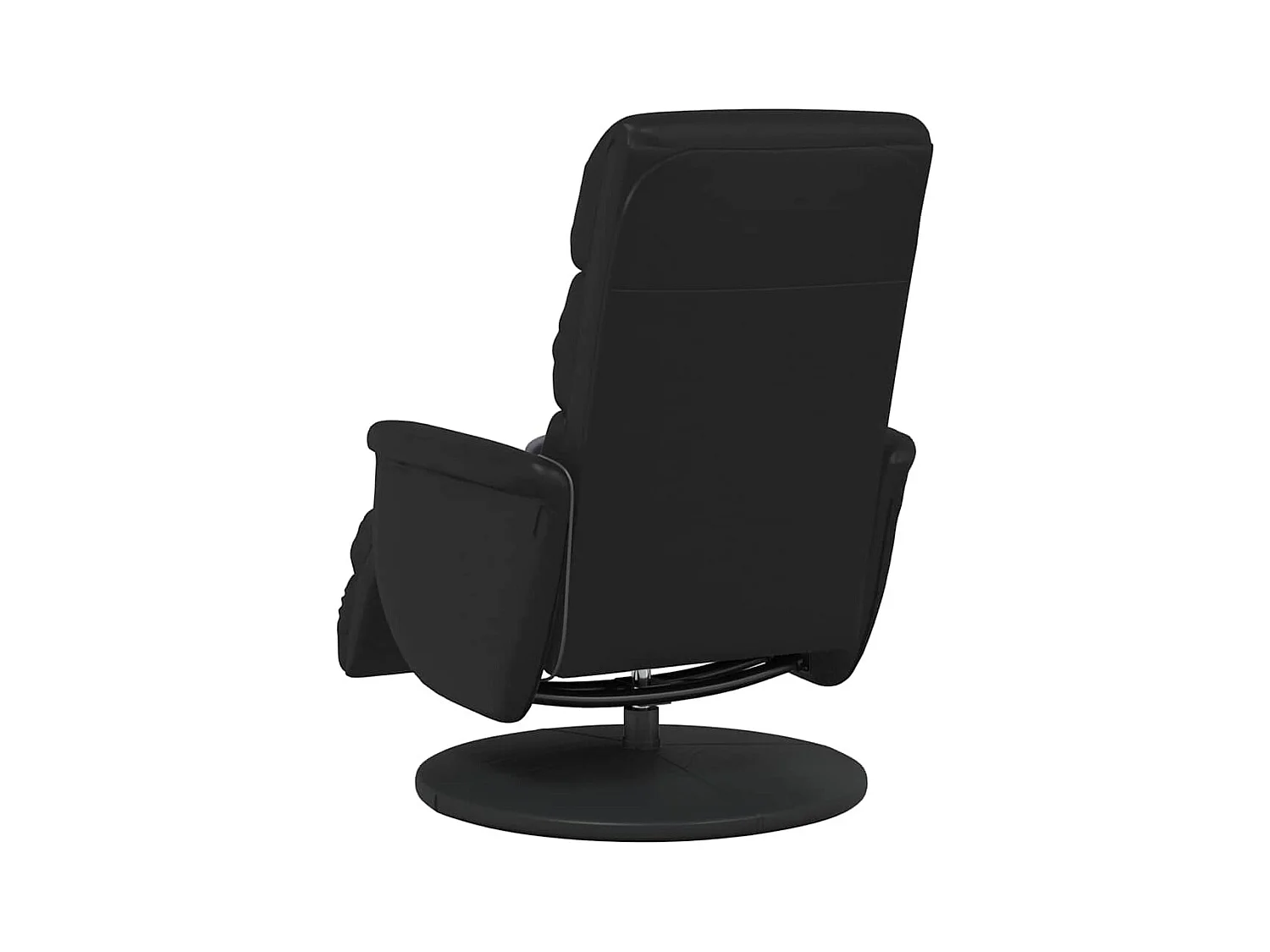 Sillón de relax | Sillón reclinable masaje con reposapiés cuero sintético negro SHL4964