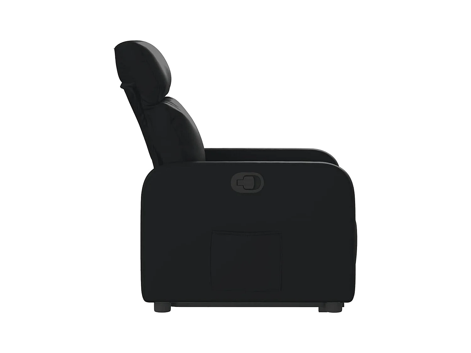 Sillón de relax | Sillón reclinable elevable cuero artificial negro SHL9627