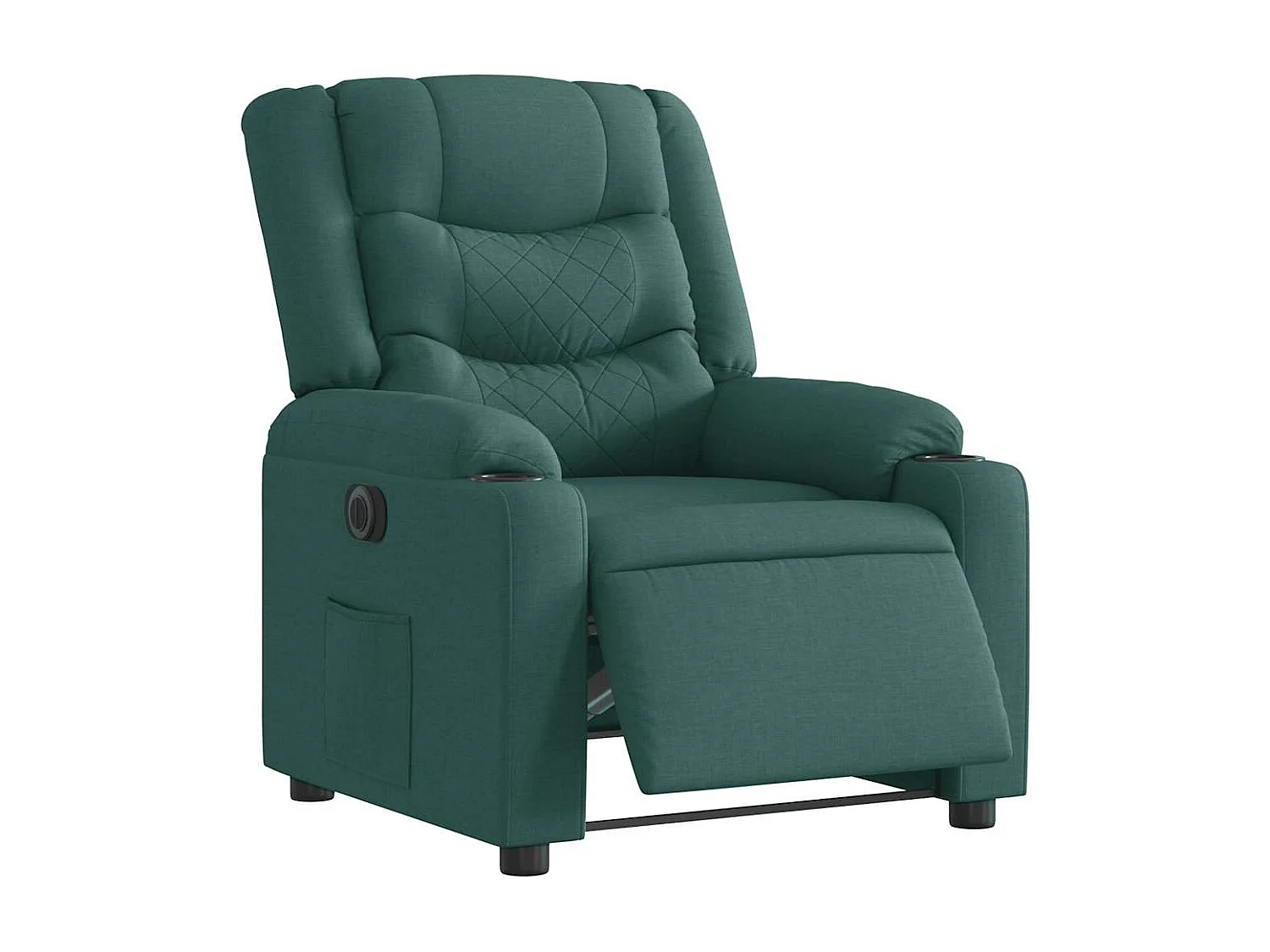 Fauteuil inclinable électrique-Chaise de relax-Fauteuil TV Vert foncé Tissu SHL2823