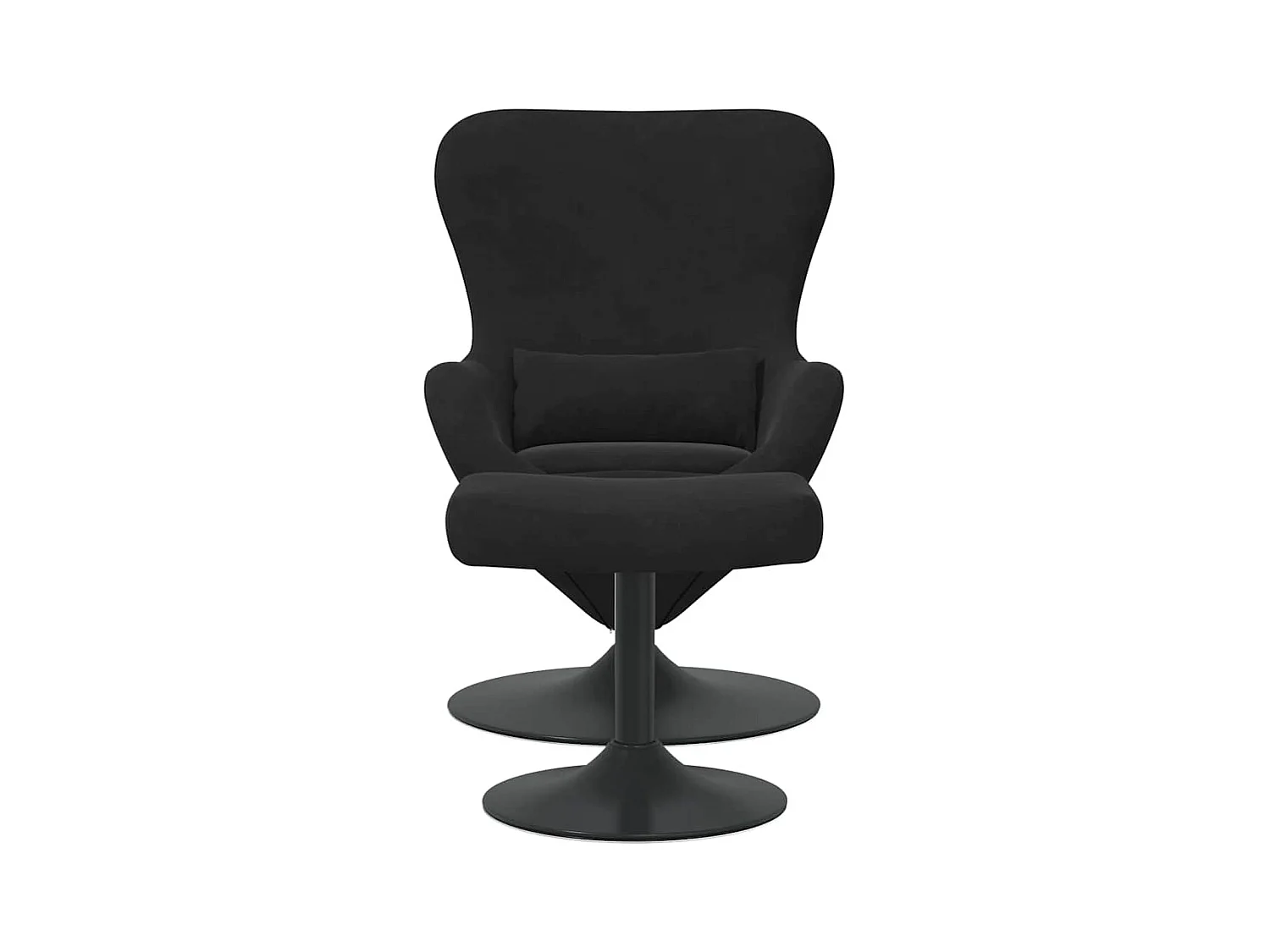 Cadeira Relax | Cadeira com Puff Preto 63x73x90 cm Veludo SHL126774