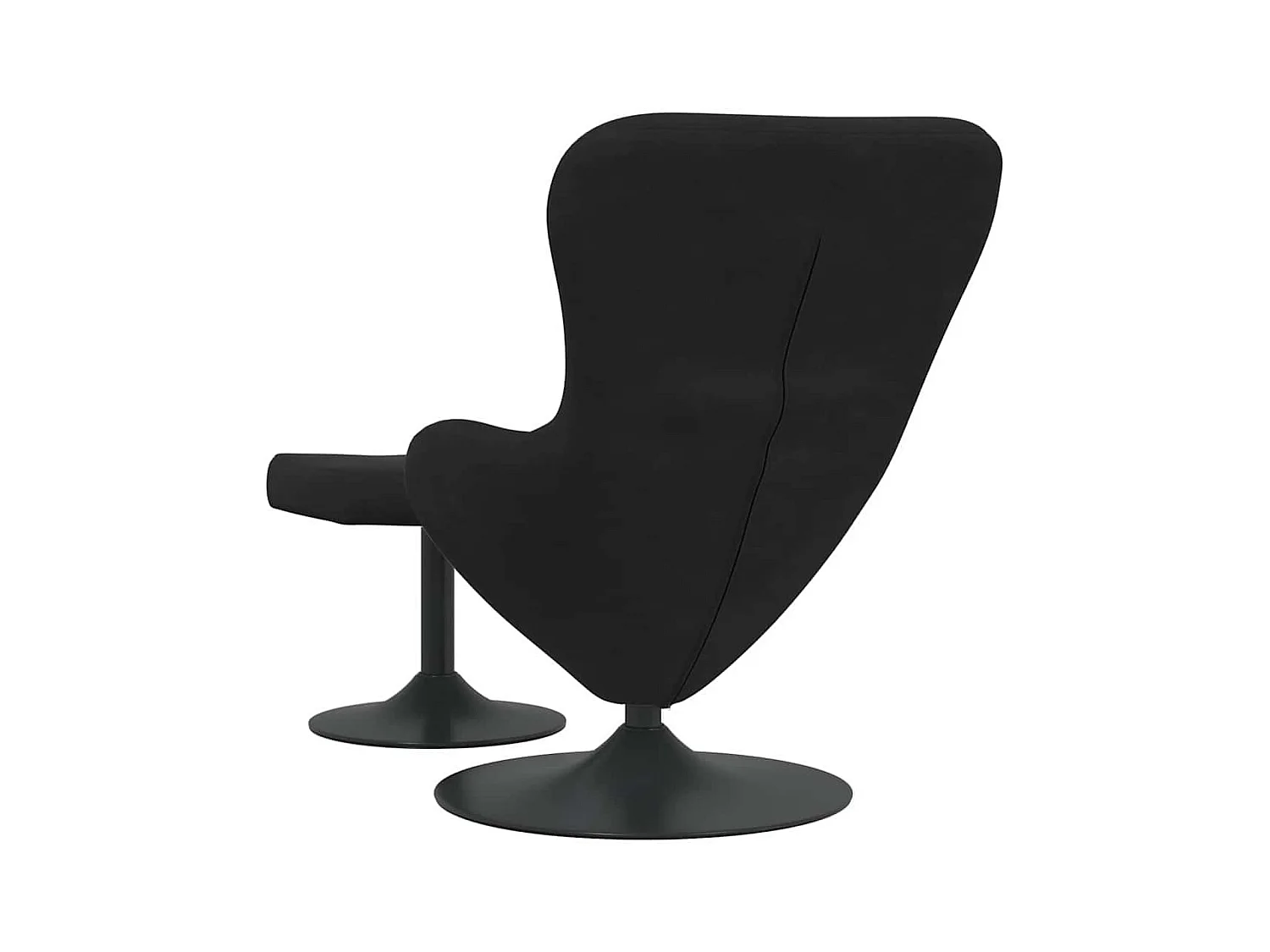Cadeira Relax | Cadeira com Puff Preto 63x73x90 cm Veludo SHL126774