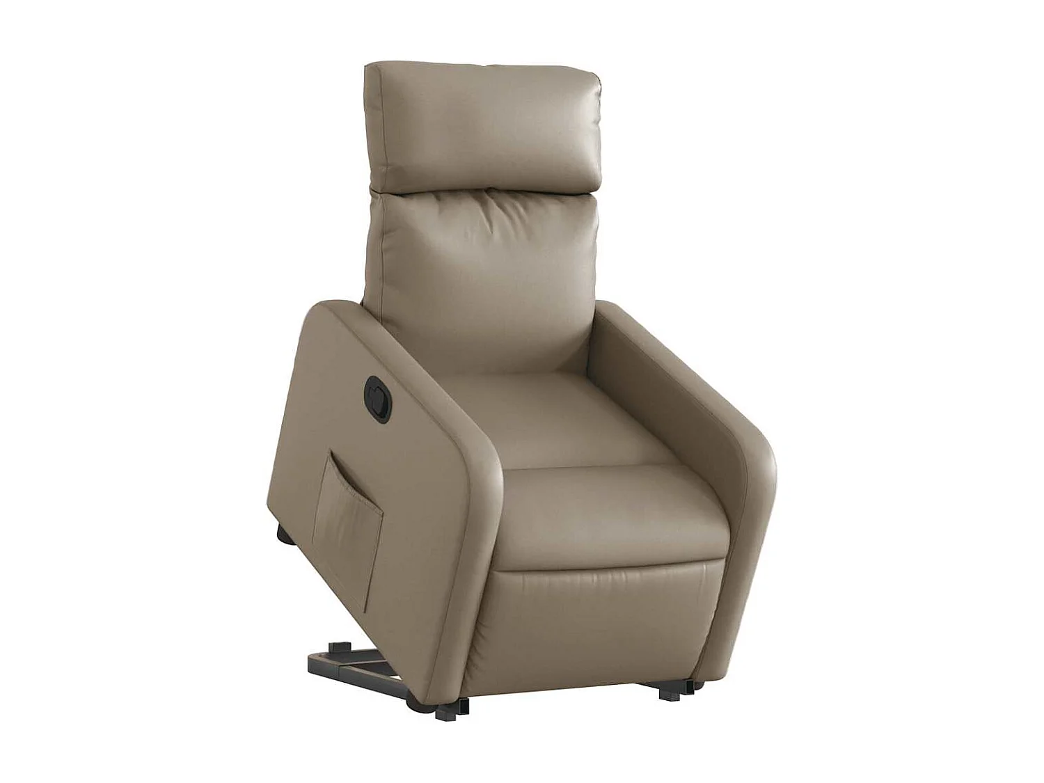 Relaxsessel | Lounge Sessel für Wohnzimmer mit Aufstehhilfe Cappuccino-Braun Kunstleder SHL52208