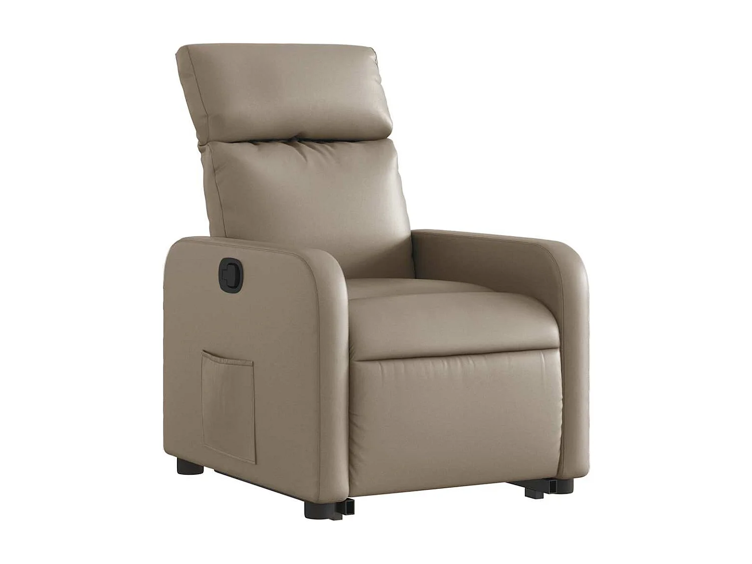 Relaxsessel | Lounge Sessel für Wohnzimmer mit Aufstehhilfe Cappuccino-Braun Kunstleder SHL52208