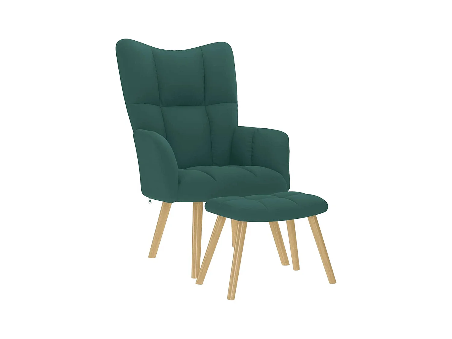 Sillón de relax | Silla de relax con taburete tela verde oscuro SHL2598